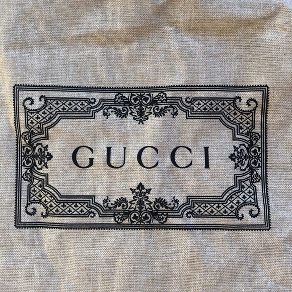 Authentic NWOT Gucci large tan drawstring dust bag for hand bags - Picture 2 of 9